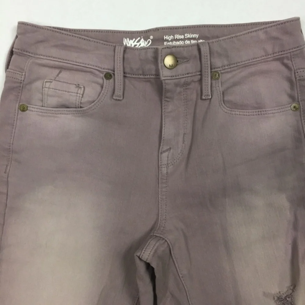 Mossimo Distressed Lilac High Rise‎ Skinny Jean